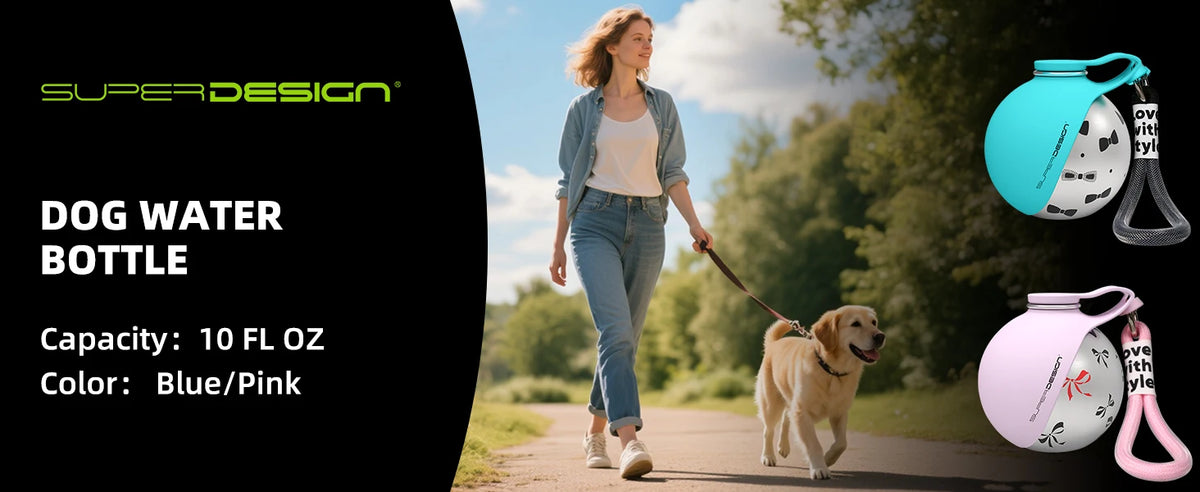 2-in-1 Dog Travel Water Bottle