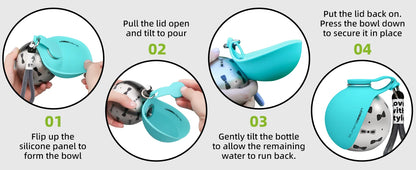 2-in-1 Dog Travel Water Bottle