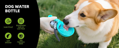 2-in-1 Dog Travel Water Bottle
