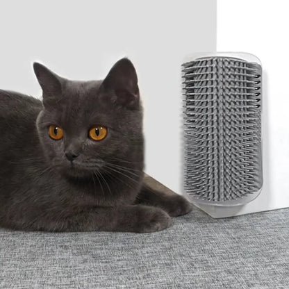 Corner Cat Scratcher & Grooming Brush