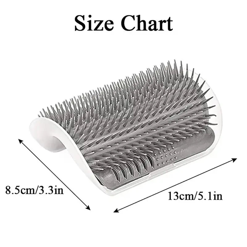 Corner Cat Scratcher & Grooming Brush