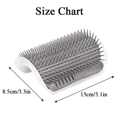 Corner Cat Scratcher & Grooming Brush